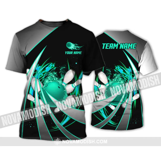 Unisex Shirt - Custom Name And Team Name Bowling Lover Shirt Bowling Neon T-Shirt / S T-shirt