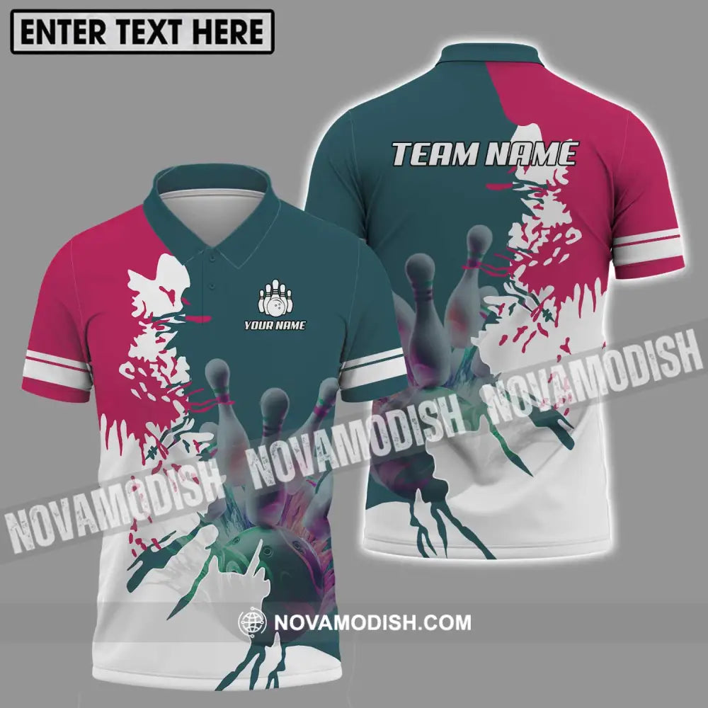 Unisex Shirt - Custom Name And Team Name Bowling Lover Shirt Polo Shirt / S T-shirt