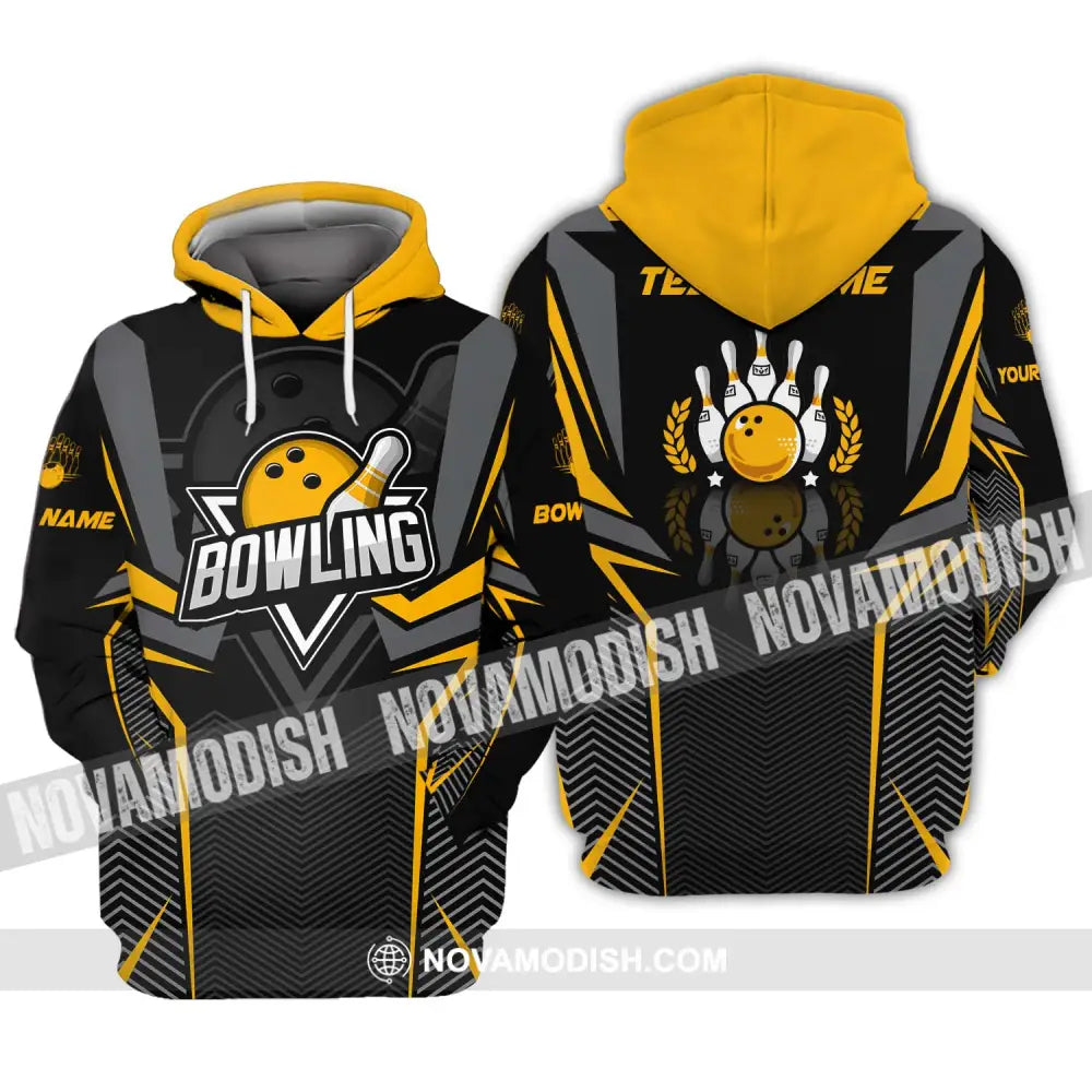 Unisex Shirt - Custom Name And Team Name Bowling Lover Shirt Race Bowling Hoodie / S T-shirt