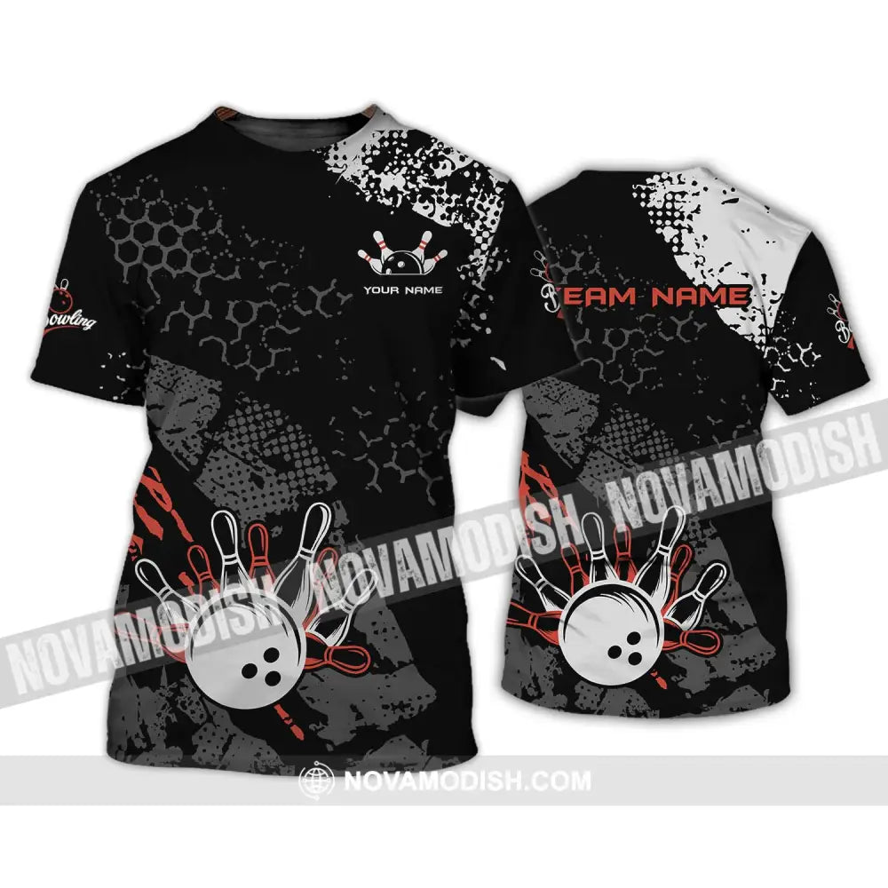 Unisex Shirt - Custom Name And Team Name Shirt - Bowling Lover T-shirt - Bowling Gift T-Shirt / S T-shirt