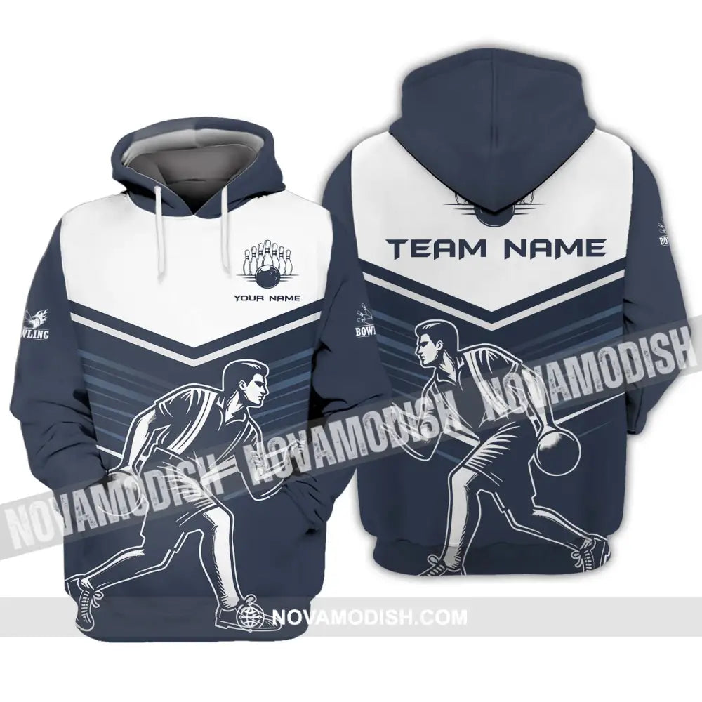 Unisex Shirt - Custom Name And Team Name Shirt Bowling Man Lover Shirt Hoodie / S T-shirt