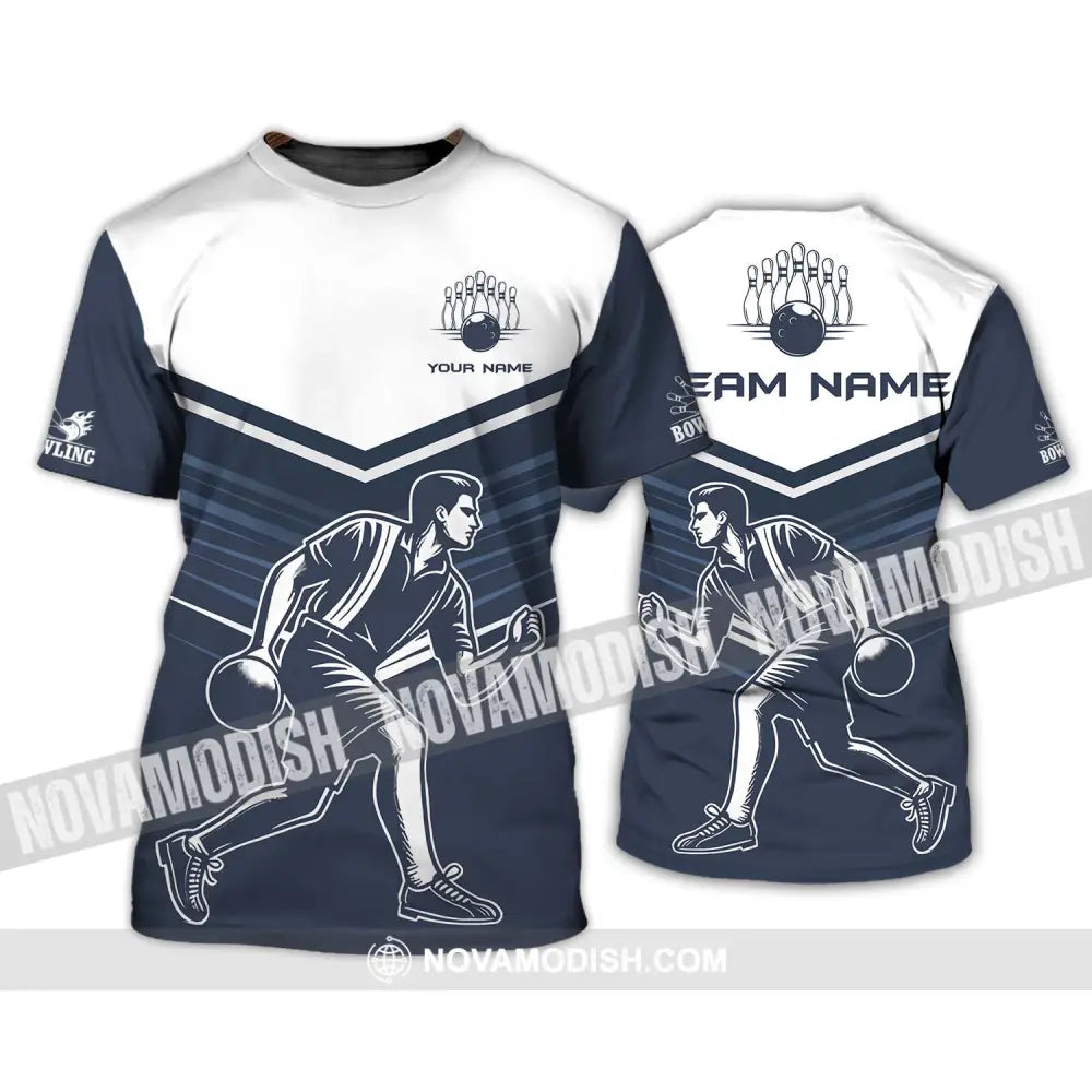 Unisex Shirt - Custom Name And Team Name Shirt Bowling Man Lover Shirt T-Shirt / S T-shirt