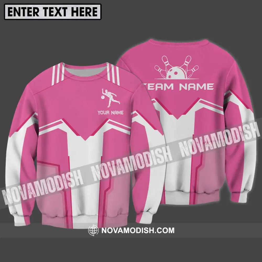 Unisex Shirt - Custom Name And Team Name Shirt Bowling Player Shirt Long Sleeve / S T-shirt