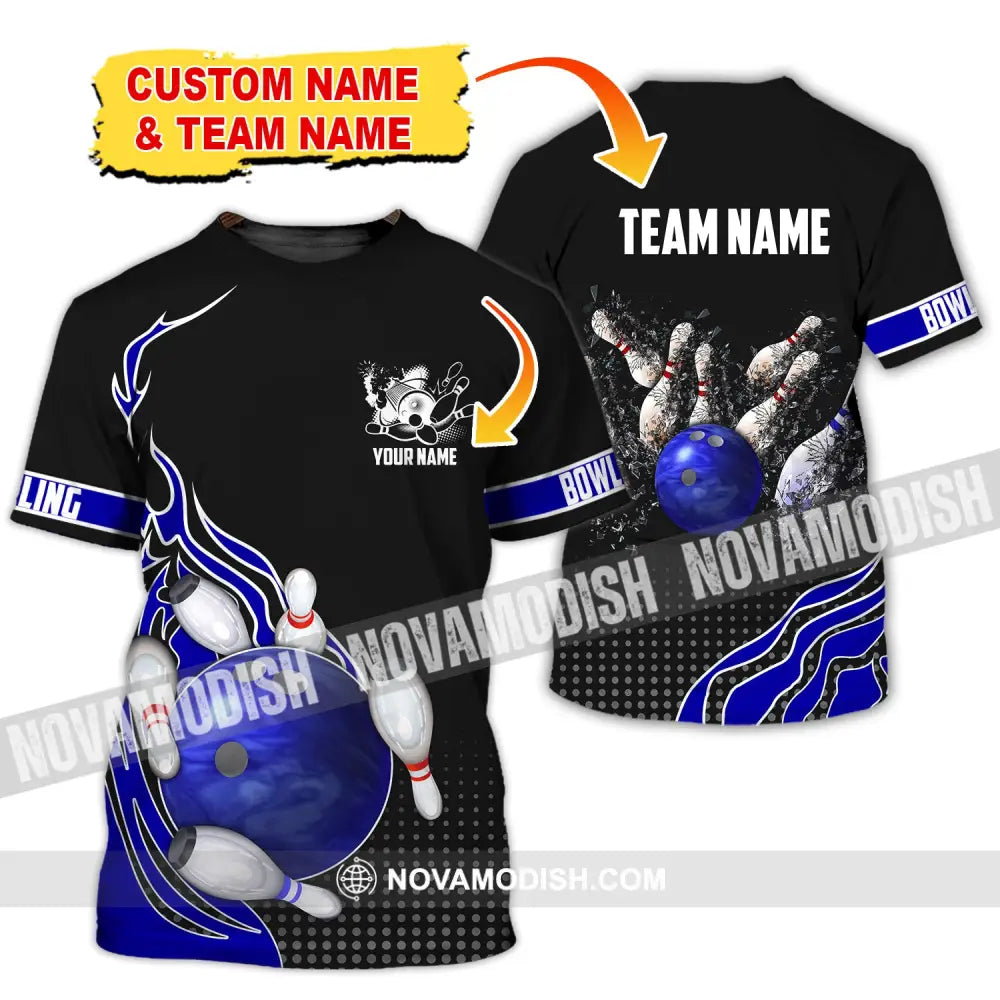 Unisex Shirt Custom Name And Team Bowling Polo Club Uniform T-Shirt