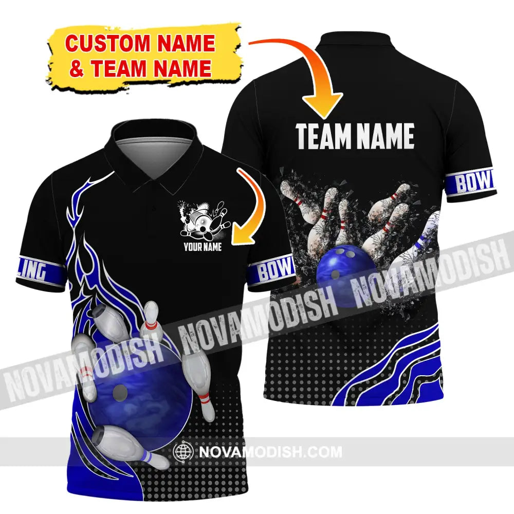 Unisex Shirt Custom Name And Team Bowling Polo Club Uniform T-Shirt