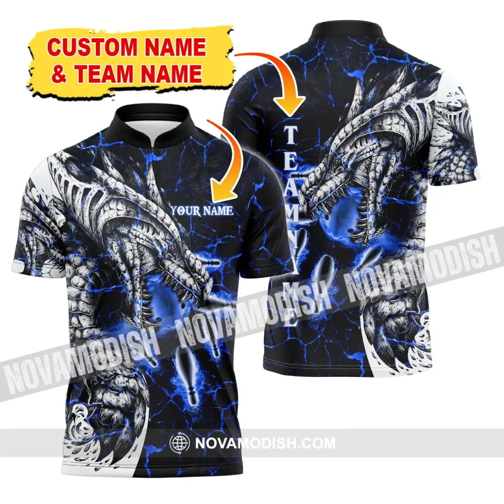 Unisex Shirt Custom Name And Team Bowling Polo Club Uniform T-Shirt