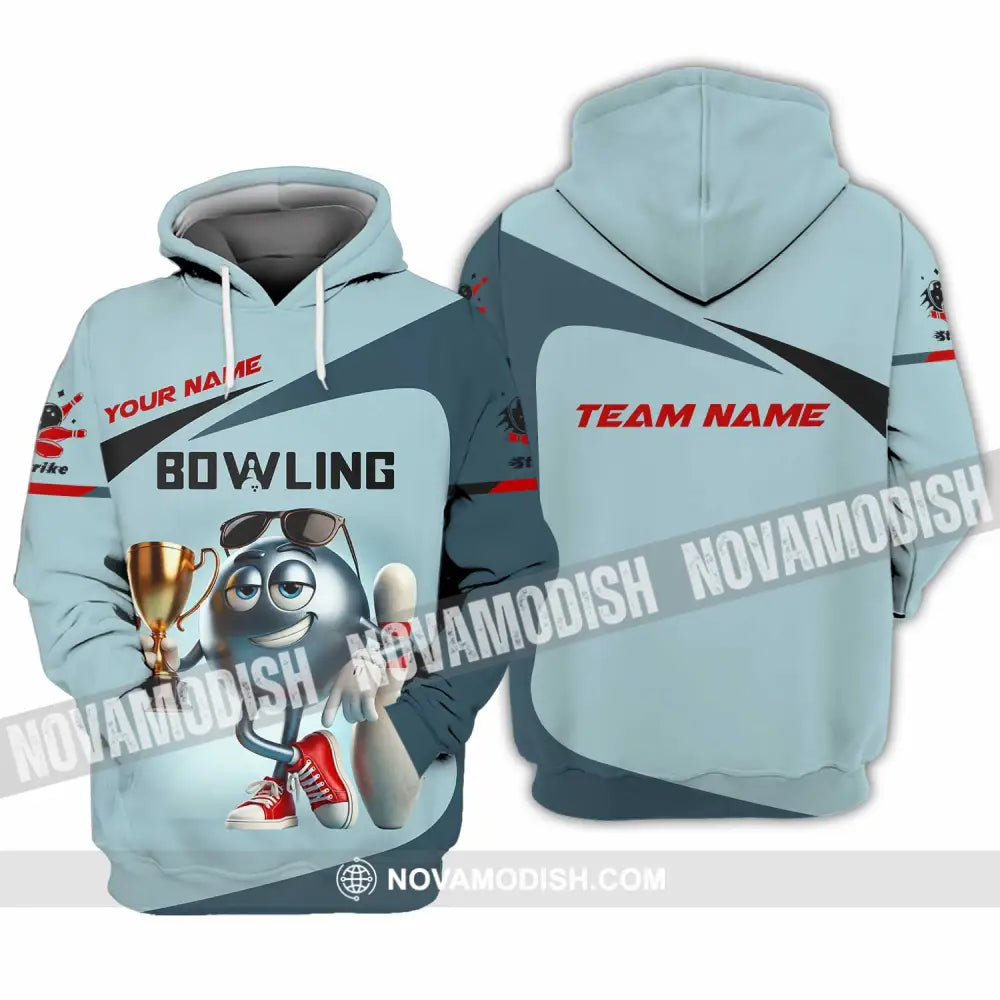 Unisex Shirt Custom Name And Team Bowling Polo Long Sleeve Love T-Shirt Hoodie / S T-Shirt