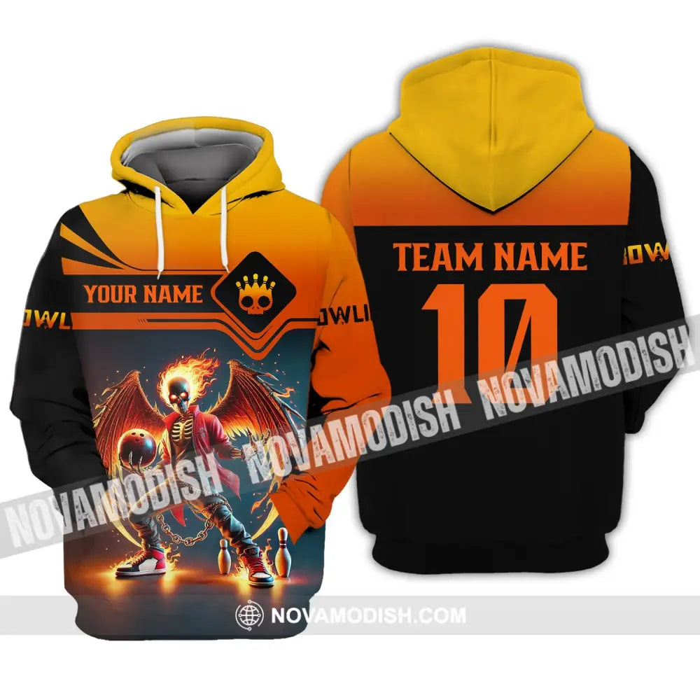 Unisex Shirt Custom Name And Team Bowling Polo Long Sleeve Love T-Shirt Hoodie / S T-Shirt