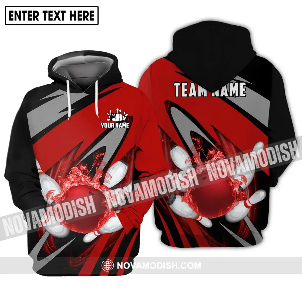 Unisex Shirt - Custom Name And Team Name Shirt - Bowling Polo Shirt - Bowling Lover Gift - Bowling Player Shirt Hoodie