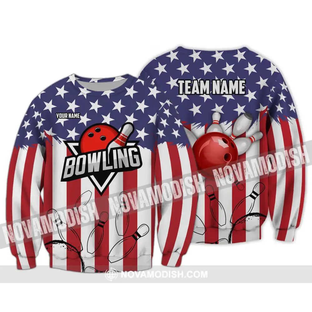 Unisex Shirt - Custom Name And Team Name Shirt - Bowling Polo Shirt - Bowling Lover Gift - Bowling Player Shirt Long