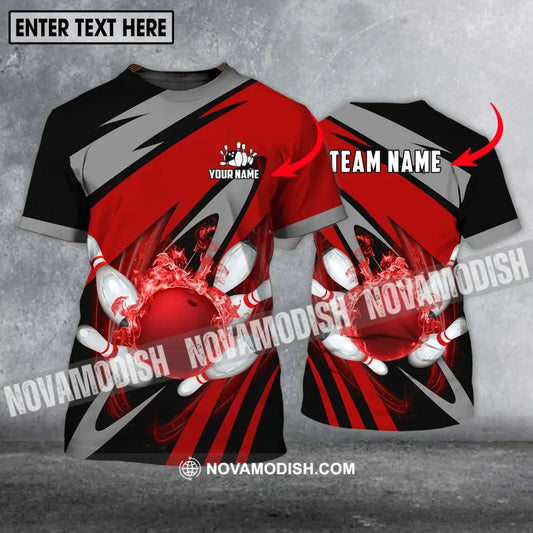 Unisex Shirt - Custom Name And Team Name Shirt - Bowling Polo Shirt - Bowling Lover Gift - Bowling Player Shirt T-shirt