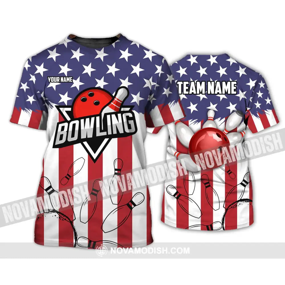 Unisex Shirt - Custom Name And Team Name Shirt - Bowling Polo Shirt - Bowling Lover Gift - Bowling Player Shirt T-Shirt