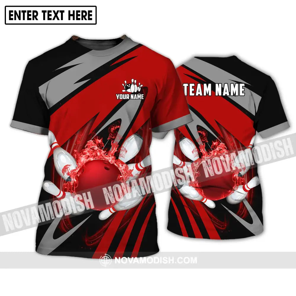 Unisex Shirt - Custom Name And Team Name Shirt - Bowling Polo Shirt - Bowling Lover Gift - Bowling Player Shirt T-Shirt