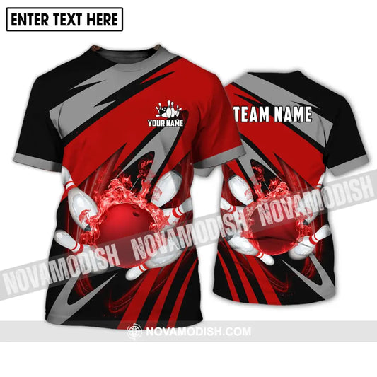 Unisex Shirt - Custom Name And Team Name Shirt - Bowling Polo Shirt - Bowling Lover Gift - Bowling Player Shirt T-Shirt