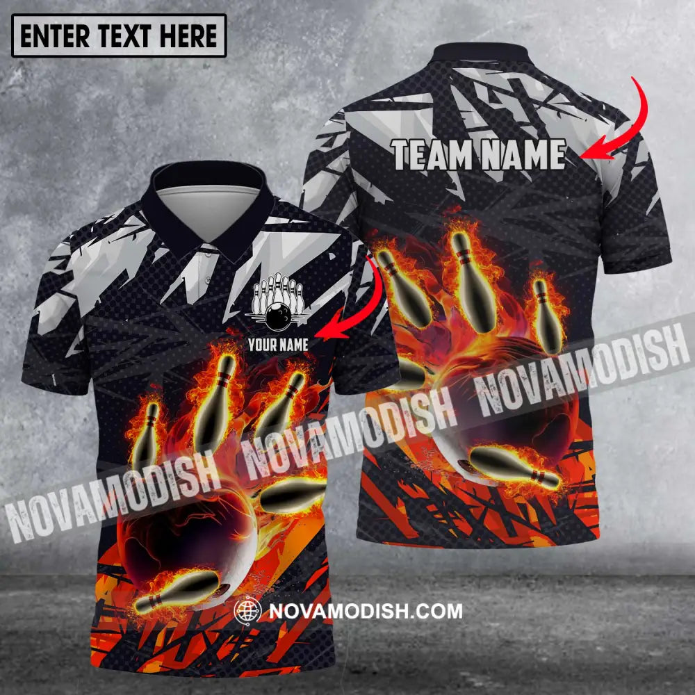Unisex Shirt - Custom Name And Team Name Shirt - Bowling Polo Shirt - Bowling Lover Gift - Bowling Shirt T-shirt