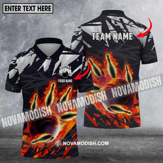 Unisex Shirt - Custom Name And Team Name Shirt - Bowling Polo Shirt - Bowling Lover Gift - Bowling Shirt T-shirt