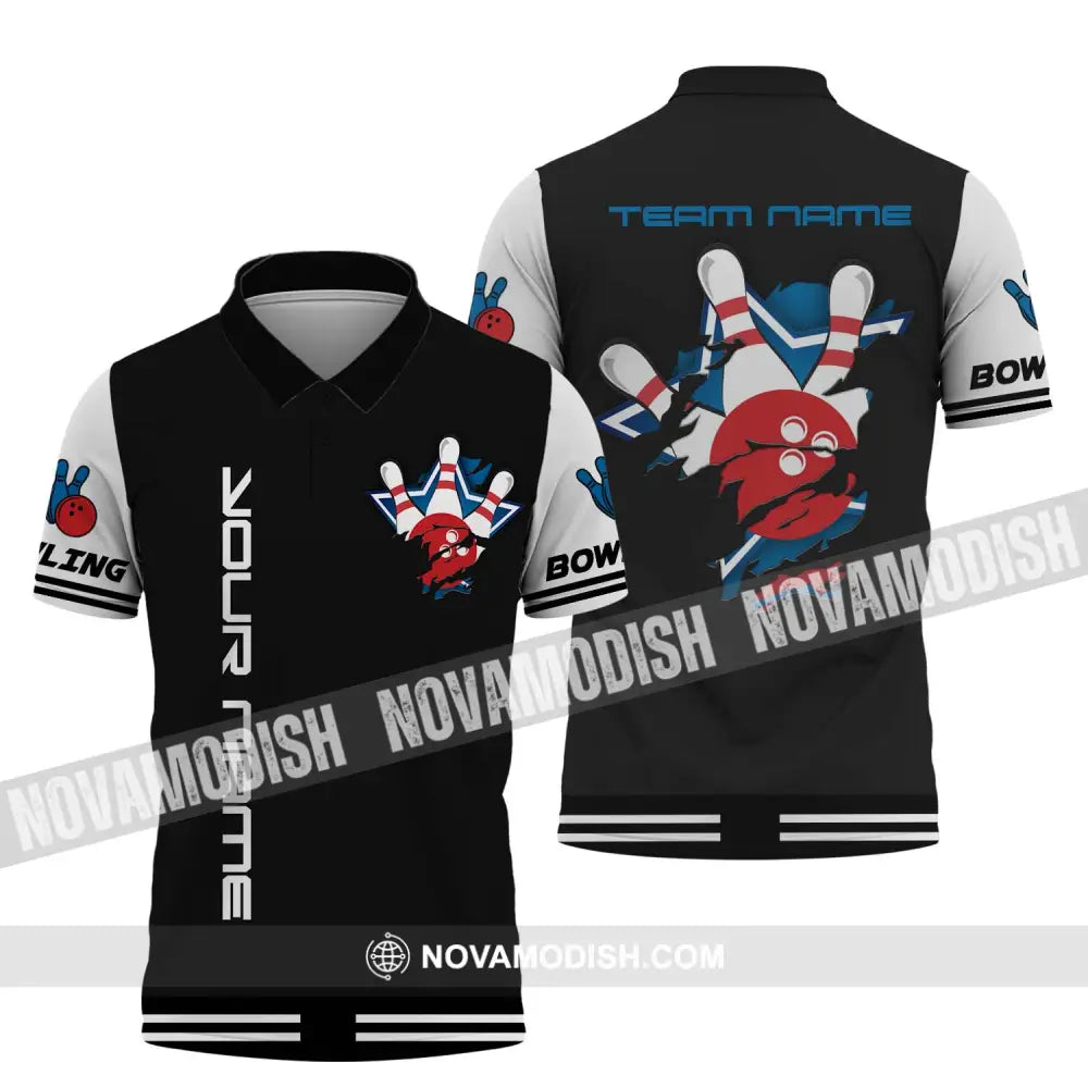 Unisex Shirt - Custom Name And Team Name Bowling Shirt Polo Shirt / S T-shirt
