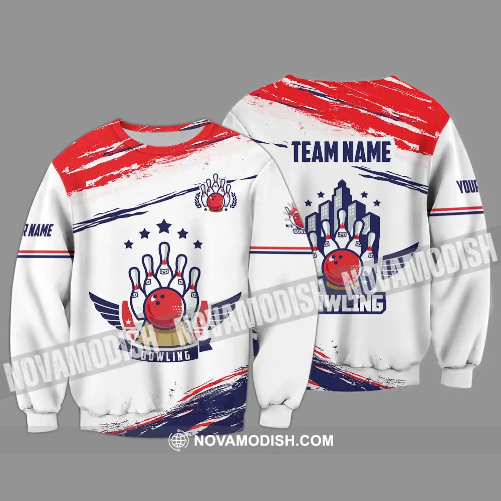 Unisex Shirt - Custom Name And Team Name Bowling Shirt Bowling Stars Long Sleeve / S T-shirt