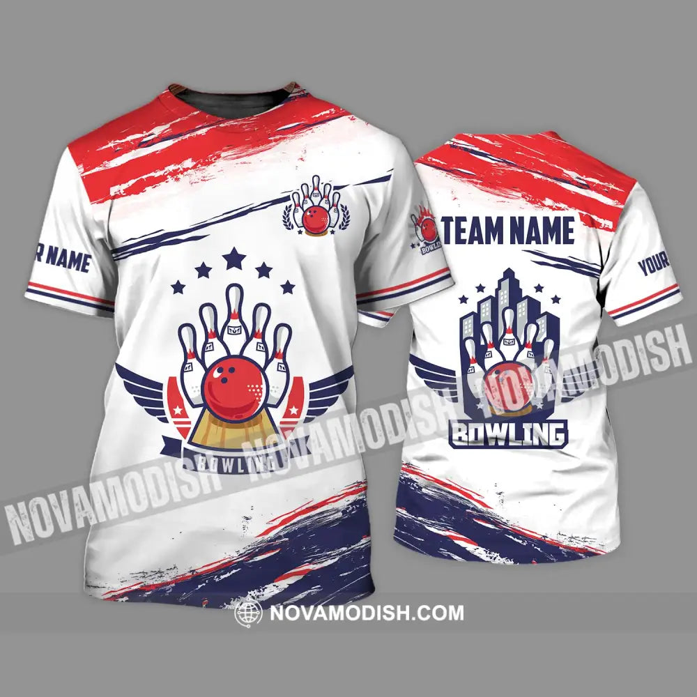 Unisex Shirt - Custom Name And Team Name Bowling Shirt Bowling Stars T-Shirt / S T-shirt