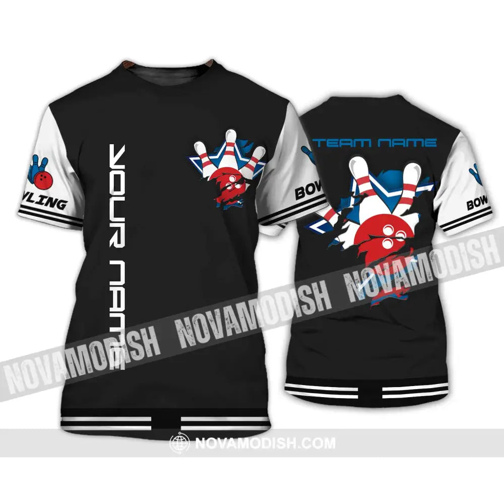 Unisex Shirt - Custom Name And Team Name Bowling Shirt T-Shirt / S T-shirt