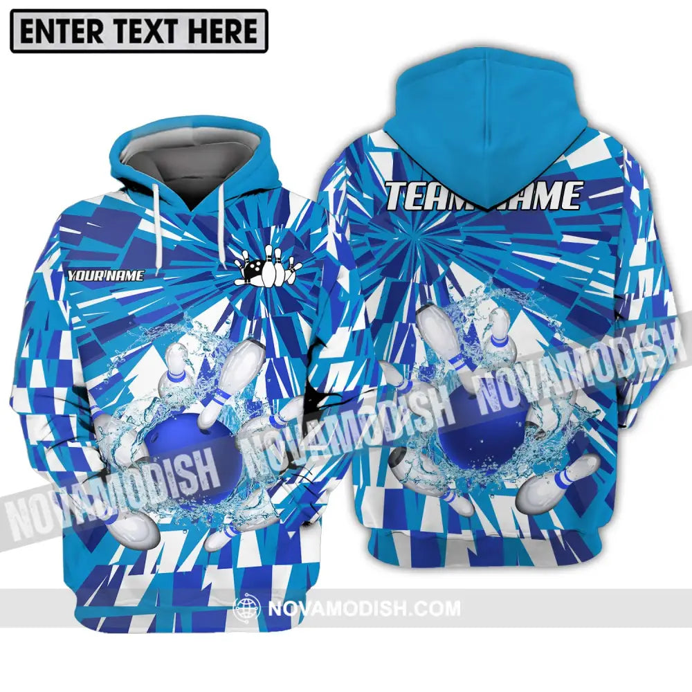 Unisex Shirt - Custom Name And Team Name Shirt Bowling Water Pins Shirt Hoodie / S T-shirt