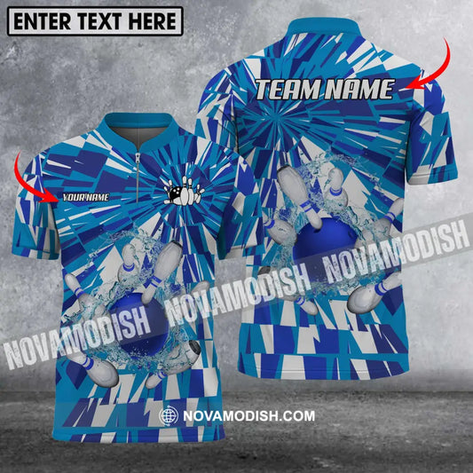Unisex Shirt - Custom Name And Team Name Shirt Bowling Water Pins Shirt T-shirt