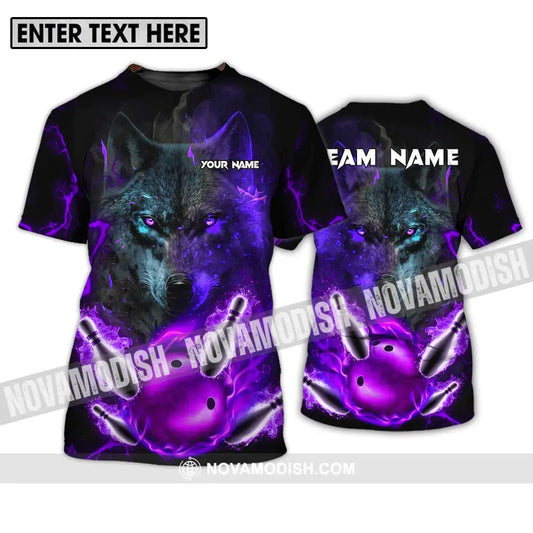 Unisex Shirt - Custom Name And Team Name Shirt Bowling Wolf T-Shirt / S T-shirt