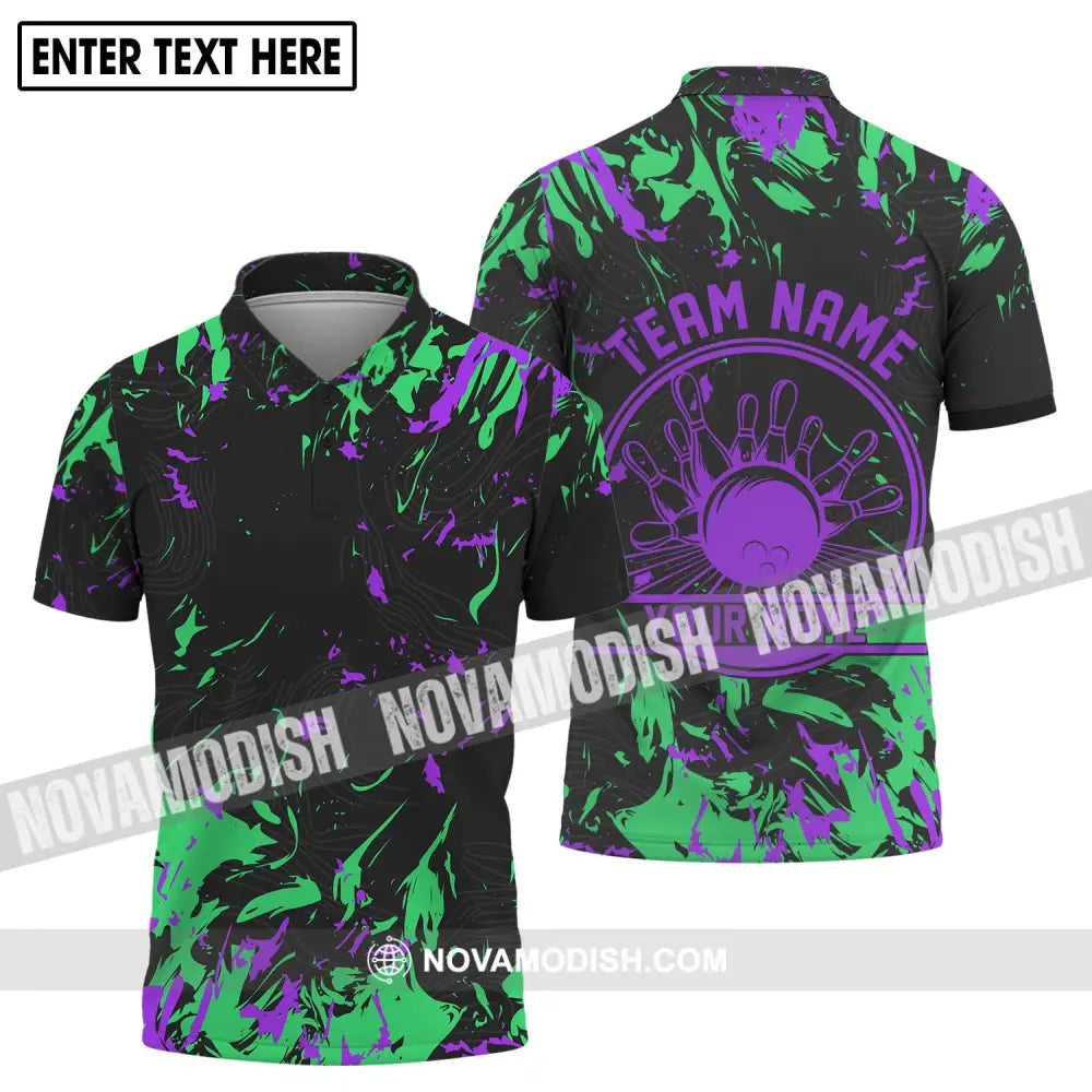 Unisex Shirt - Custom Name And Team Name Shirt Color Arrays Bowling Shirt Polo Shirt / S T-shirt