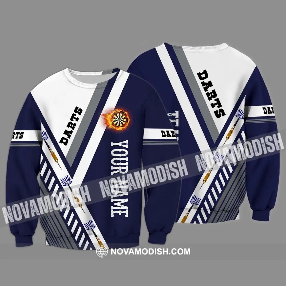 Unisex Shirt - Custom Name And Team Name Shirt Darts And Arrows Long Sleeve / S T-shirt