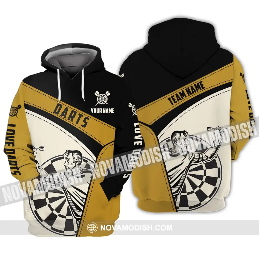 Unisex Shirt - Custom Name And Team Name Darts Shirt Playing Hoodie / S T-shirt