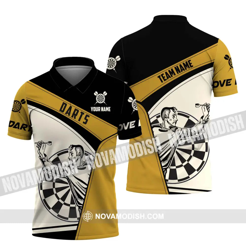 Unisex Shirt - Custom Name And Team Name Darts Shirt Playing Polo Shirt / S T-shirt
