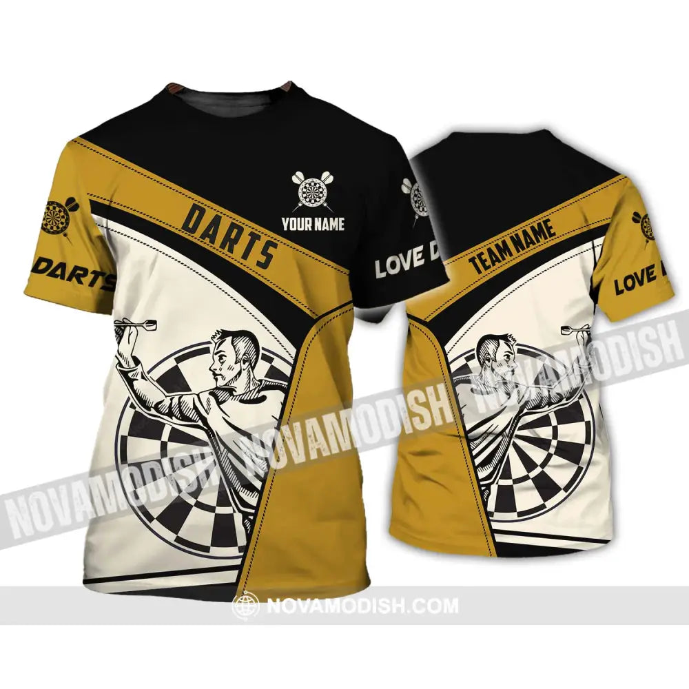 Unisex Shirt - Custom Name And Team Name Darts Shirt Playing T-Shirt / S T-shirt