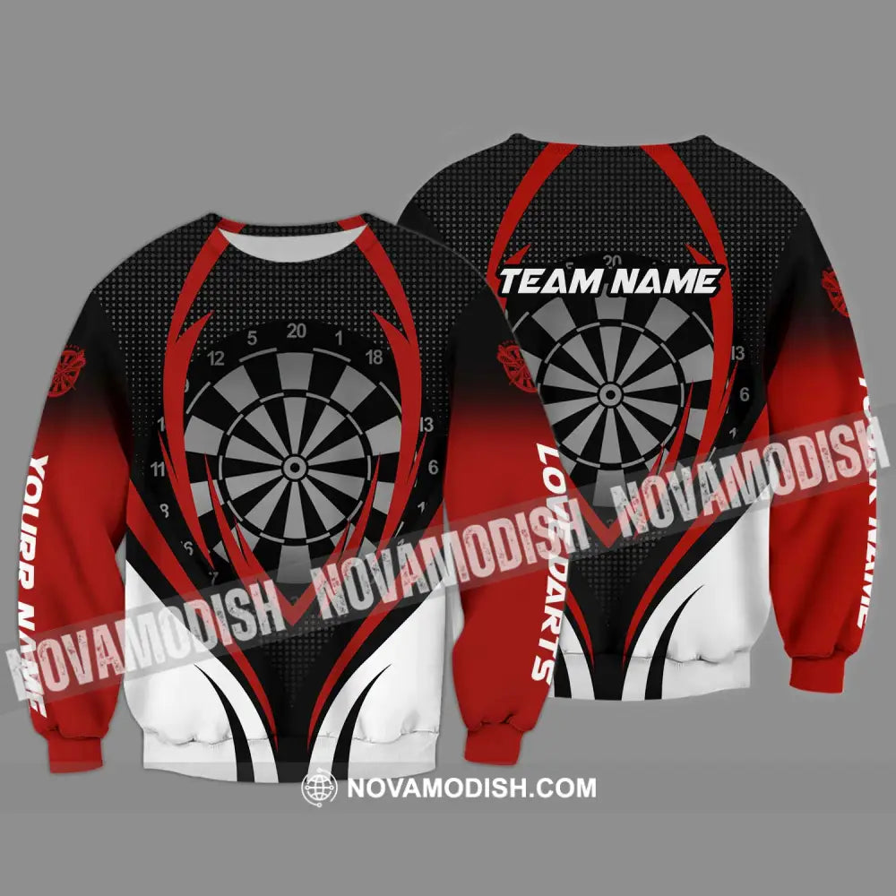 Unisex Shirt - Custom Name And Team Name Shirt Darts Sport Style Shirt Long Sleeve / S T-shirt