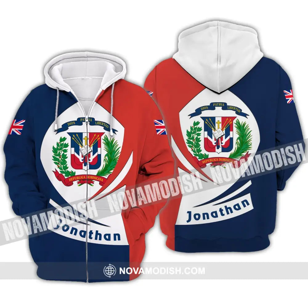 Unisex Shirt - Custom Name And Team Name Shirt - Dios Patria Libertad Zipper Hoodie / S T-shirt