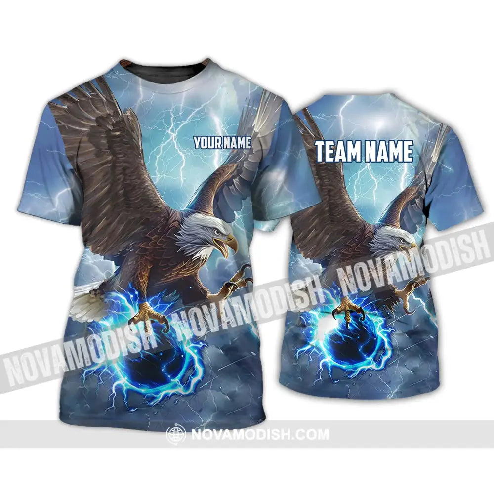Unisex Shirt - Custom Name And Team Name Shirt Eagle Bowling King Of The Sky T-Shirt / S T-shirt