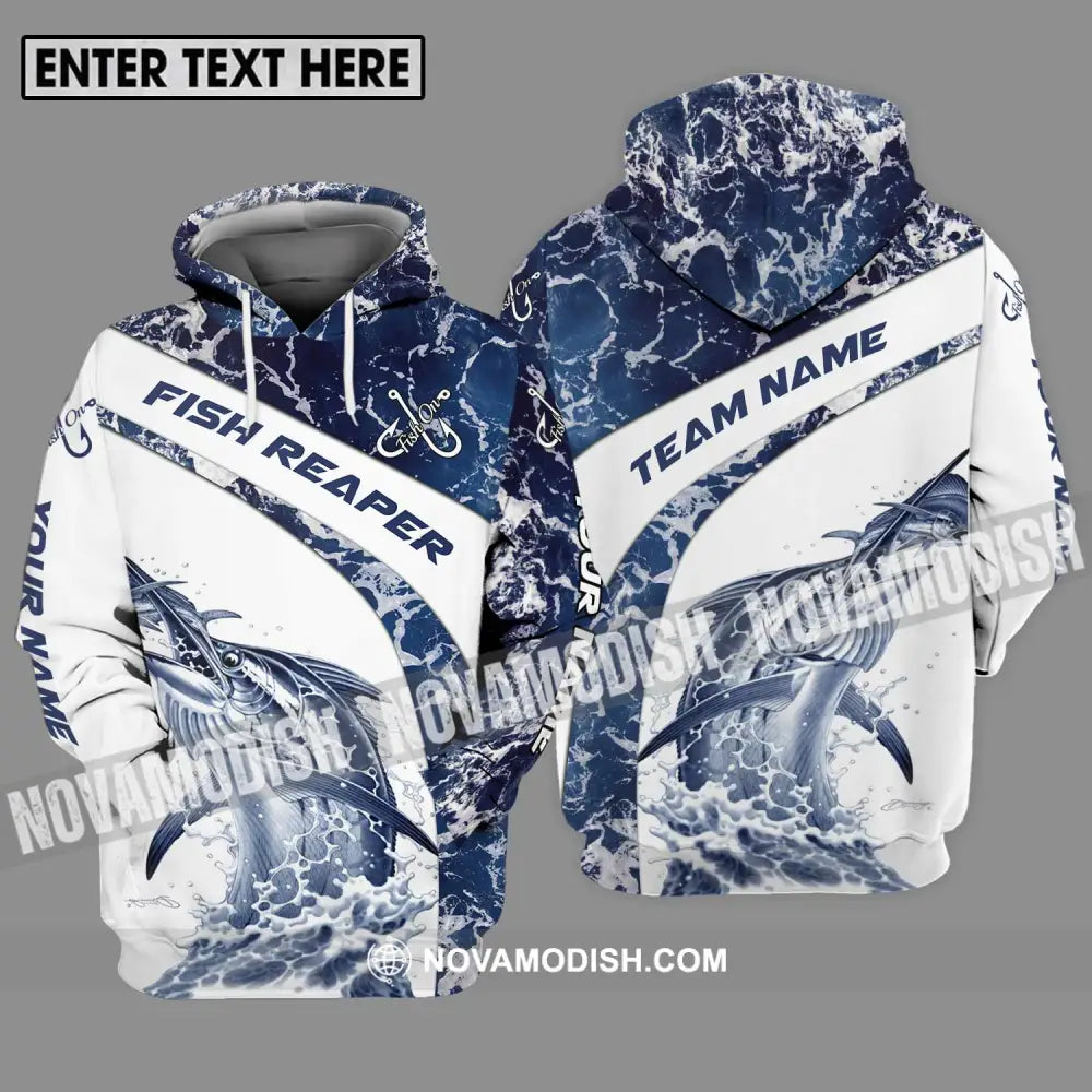Unisex Shirt - Custom Name And Team Name Shirt Fish On Fish Hoodie / S T-shirt