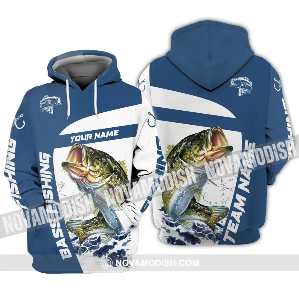 Unisex Shirt - Custom Name And Team Name Fishing Shirt Bass Fishing Shirt Hoodie / S T-shirt