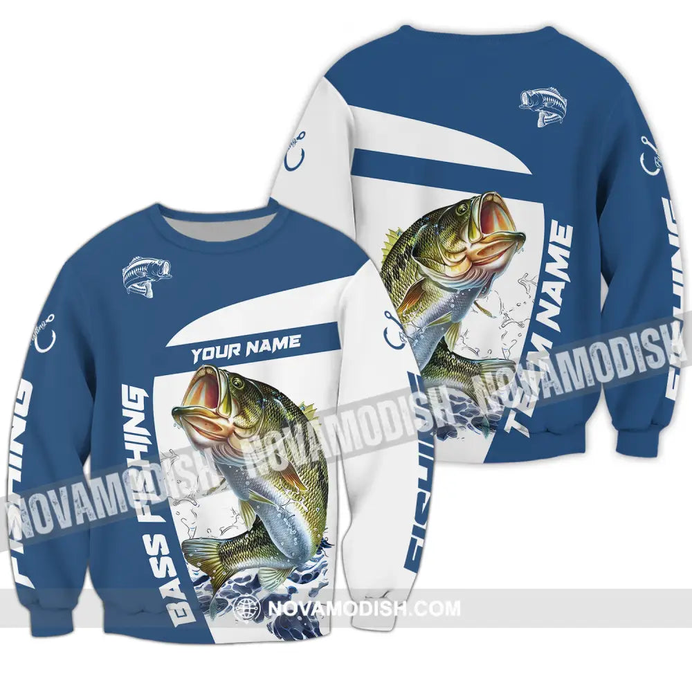 Unisex Shirt - Custom Name And Team Name Fishing Shirt Bass Fishing Shirt Long Sleeve / S T-shirt