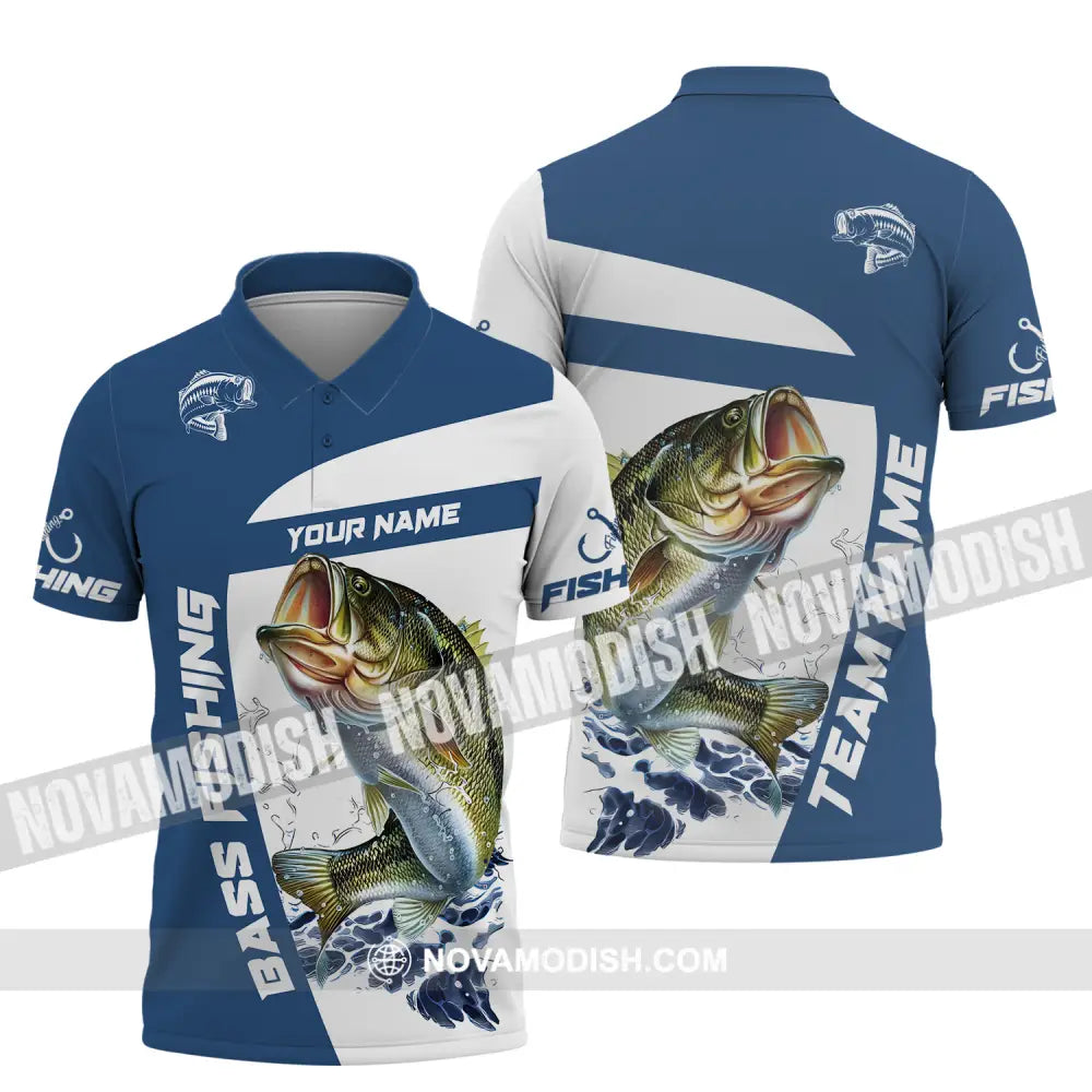 Unisex Shirt - Custom Name And Team Name Fishing Shirt Bass Fishing Shirt Polo Shirt / S T-shirt
