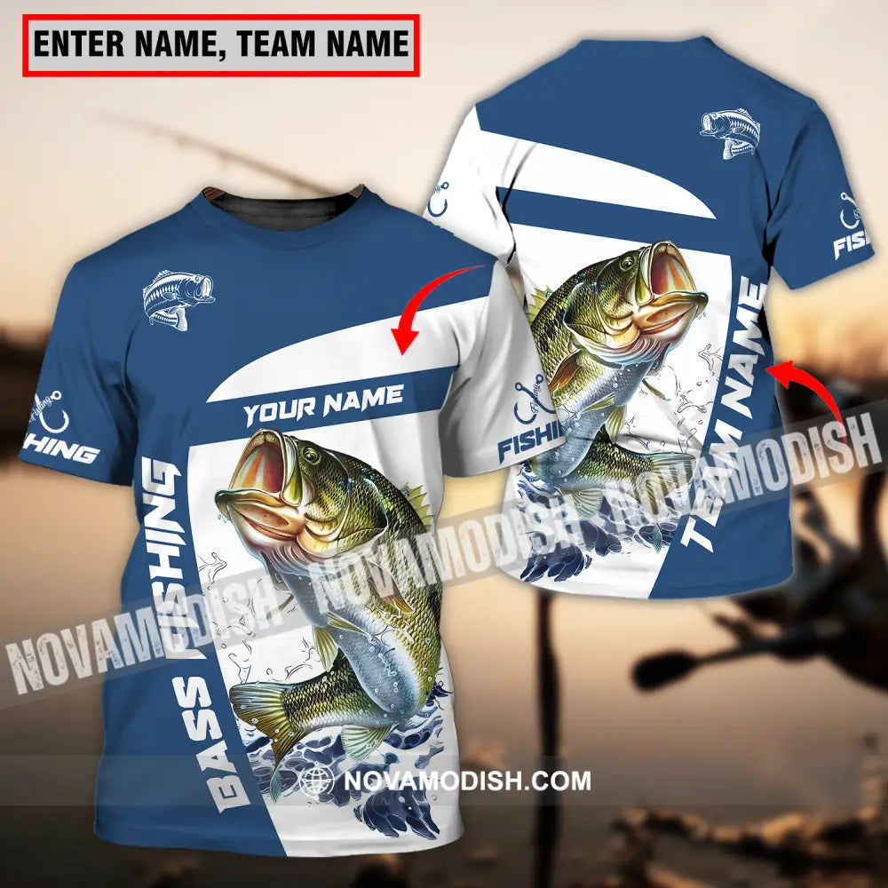 Unisex Shirt - Custom Name And Team Name Fishing Shirt Bass Fishing Shirt T-shirt