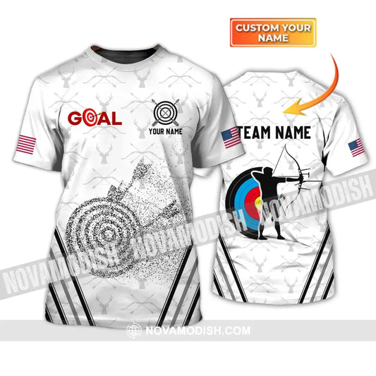 Unisex Shirt - Custom Name And Team Name Shirt - Gold Archery Lover Shirt T-shirt