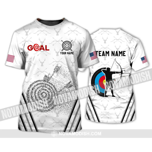 Unisex Shirt - Custom Name And Team Name Shirt - Gold Archery Lover Shirt T-Shirt / S T-shirt
