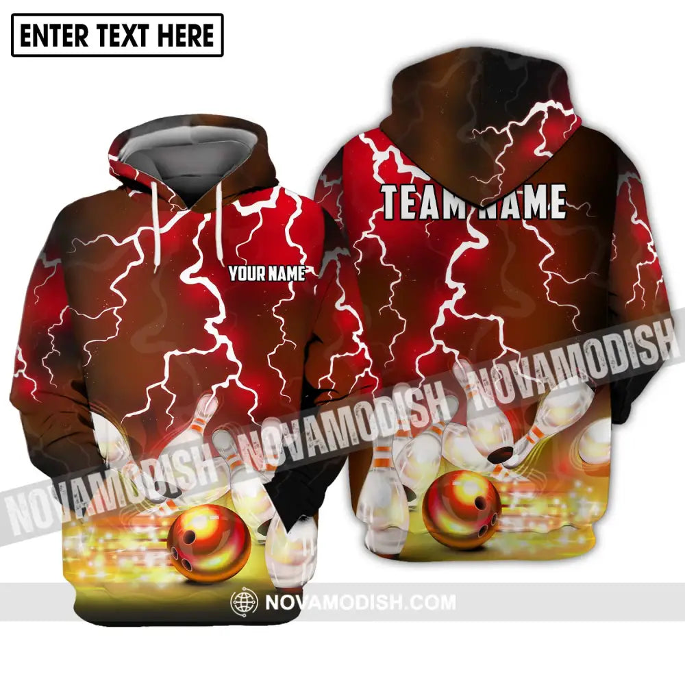 Unisex Shirt - Custom Name And Team Name Shirt Golden Thunder Bowling Lover Shirt Hoodie / S T-shirt