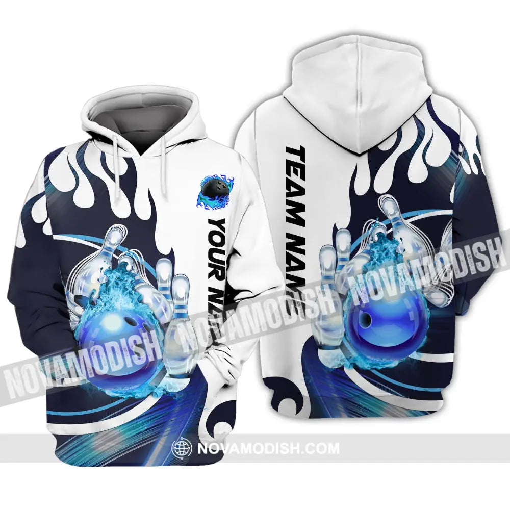 Unisex Shirt - Custom Name And Team Name Shirt Ice Bowling Ball Hoodie / S T-shirt