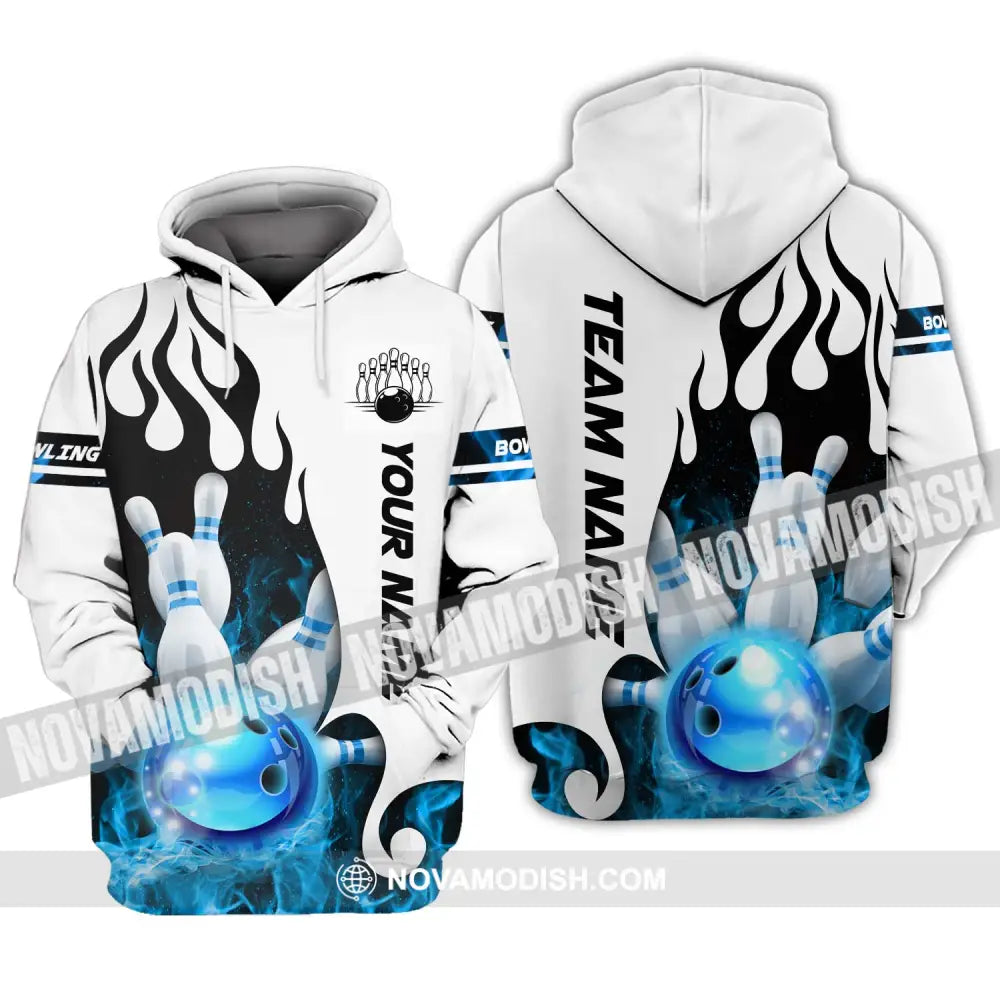 Unisex Shirt - Custom Name And Team Name Shirt Ice Bowling Ball Shirt Hoodie / S T-shirt