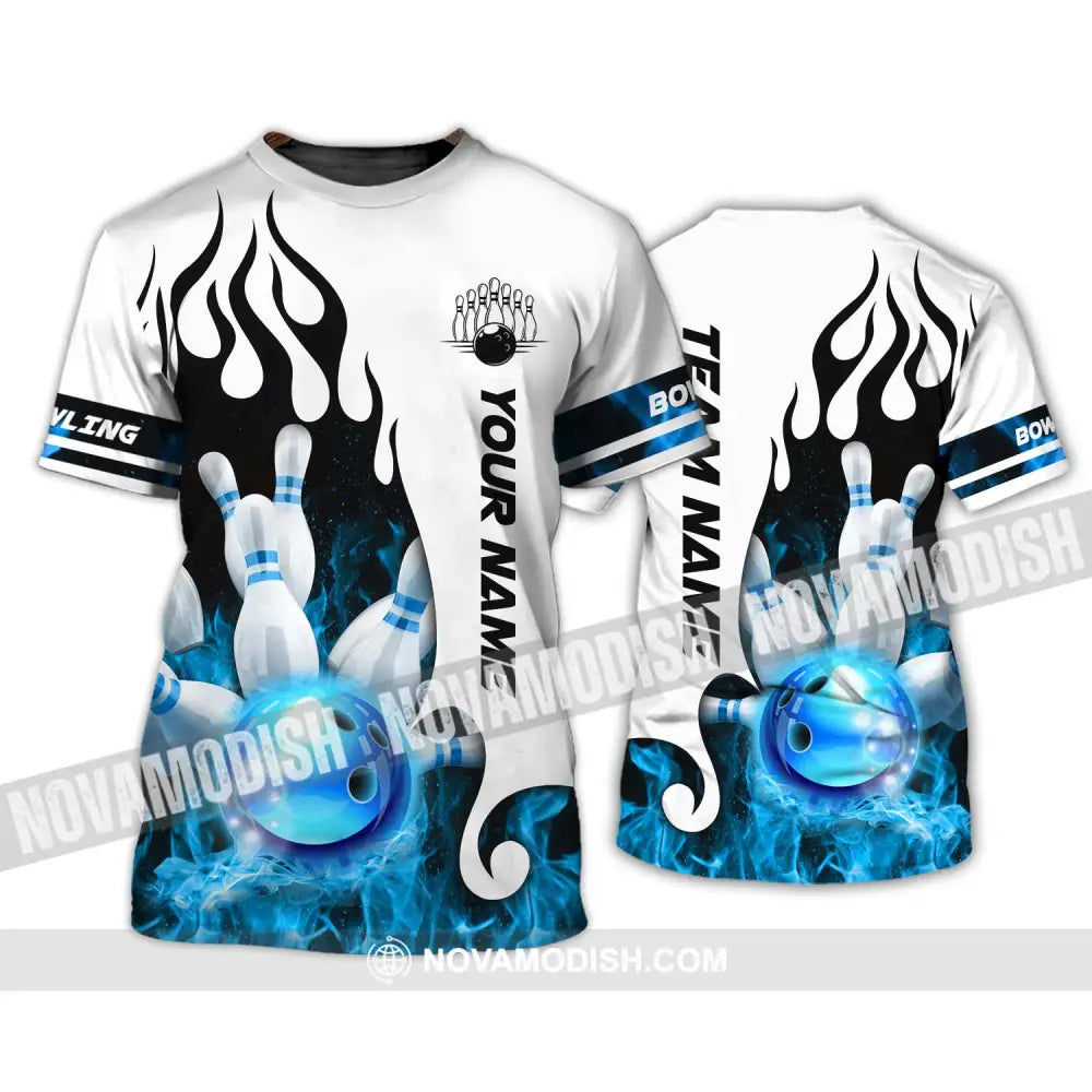 Unisex Shirt - Custom Name And Team Name Shirt Ice Bowling Ball Shirt T-Shirt / S T-shirt