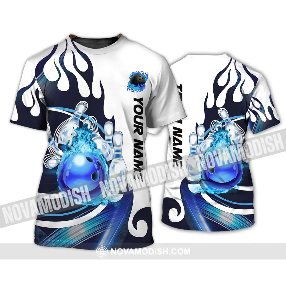 Unisex Shirt - Custom Name And Team Name Shirt Ice Bowling Ball T-Shirt / S T-shirt