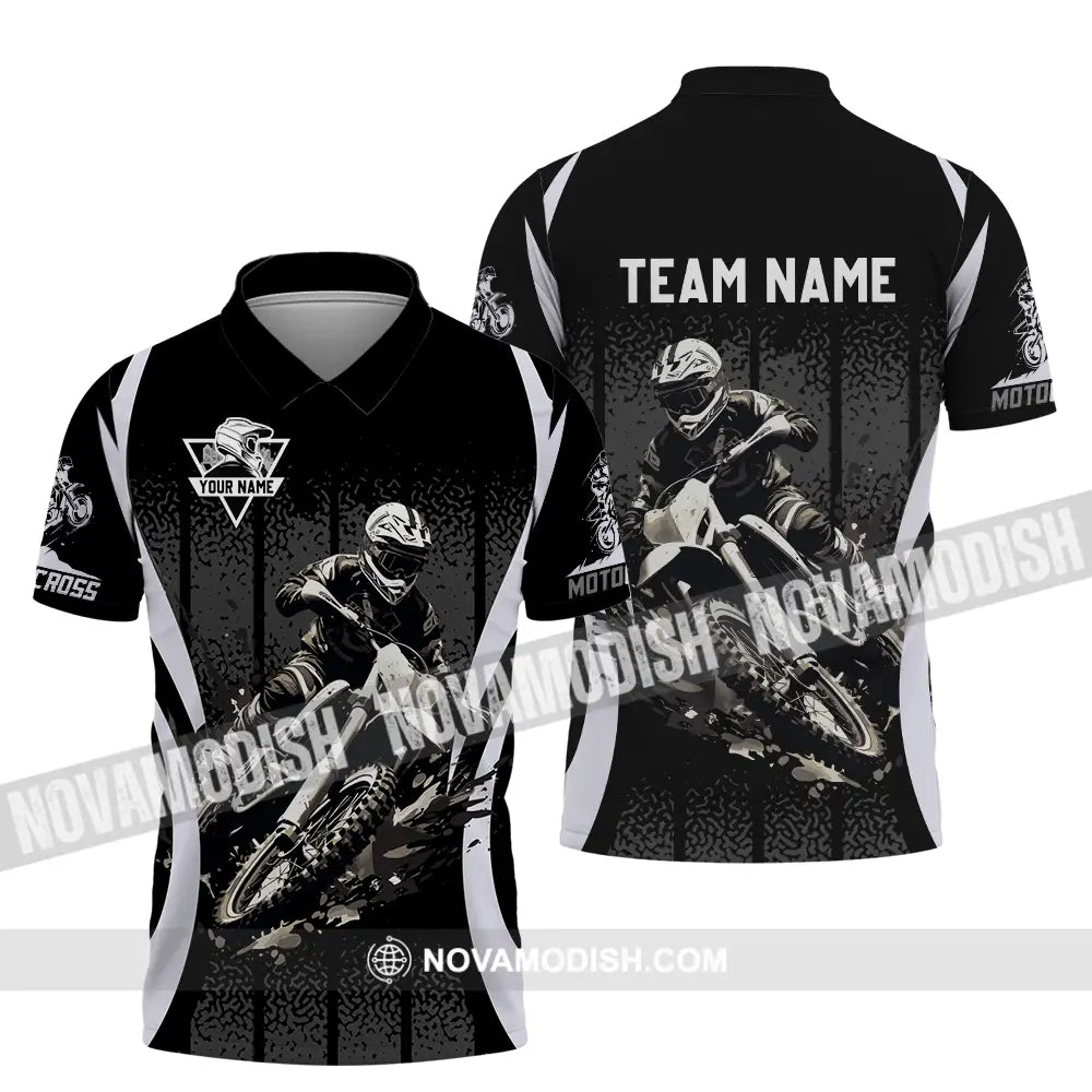 Unisex Shirt - Custom Name And Team Name Motobike Shirt For Player Polo Shirt / S T-shirt