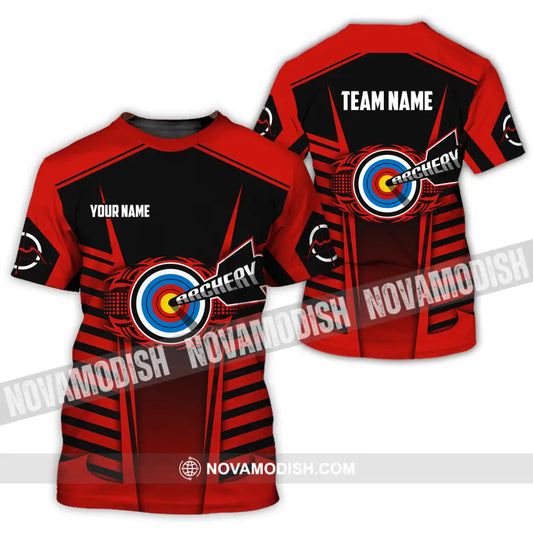 Unisex Shirt - Custom Name And Team Name Shirt Red Archery T-Shirt / S T-shirt