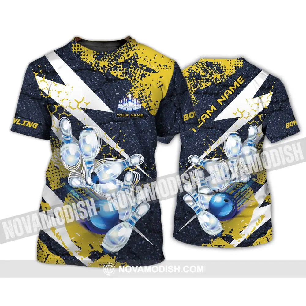 Unisex Shirt - Custom Name And Team Name Shirt Shiny Bowling Shirt T-Shirt / S T-shirt